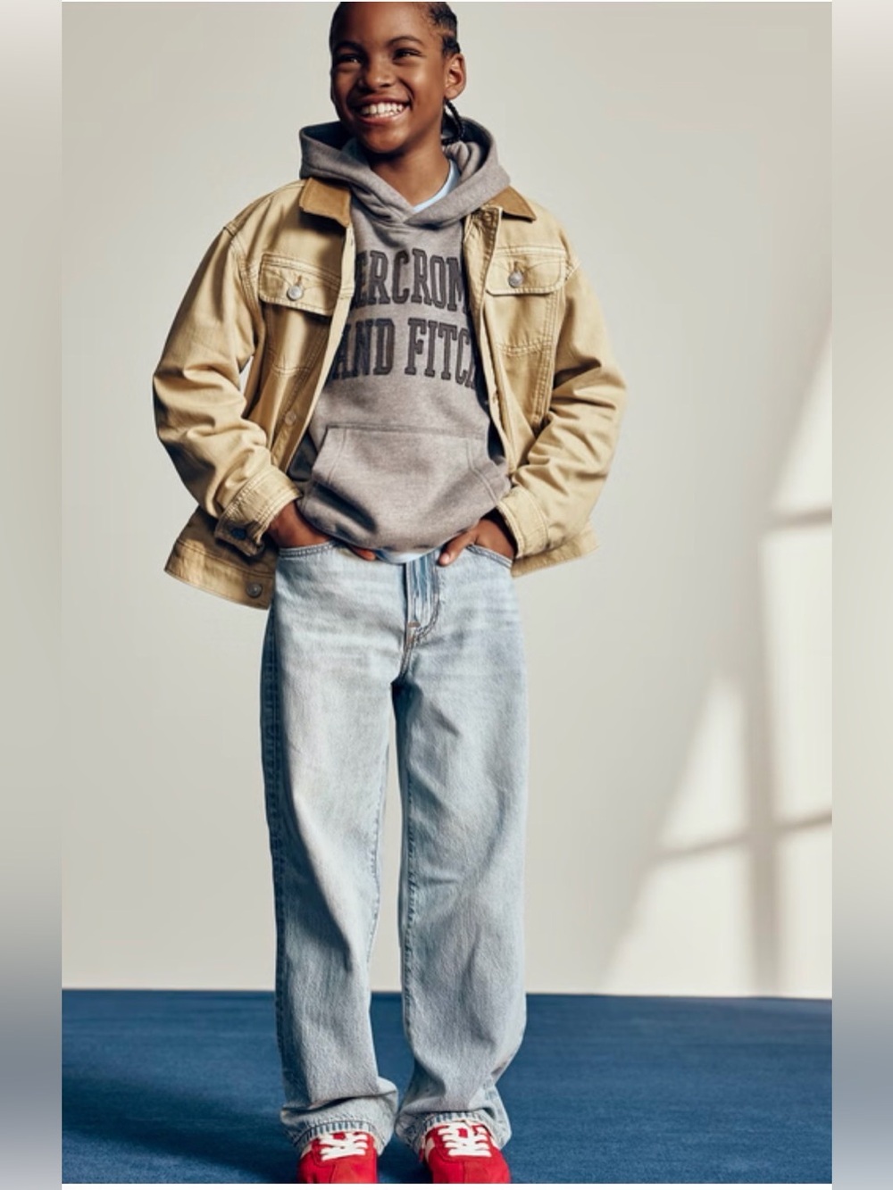 Abercrombie Kids Light Blue Baggy Jeans -  Boys 15/16